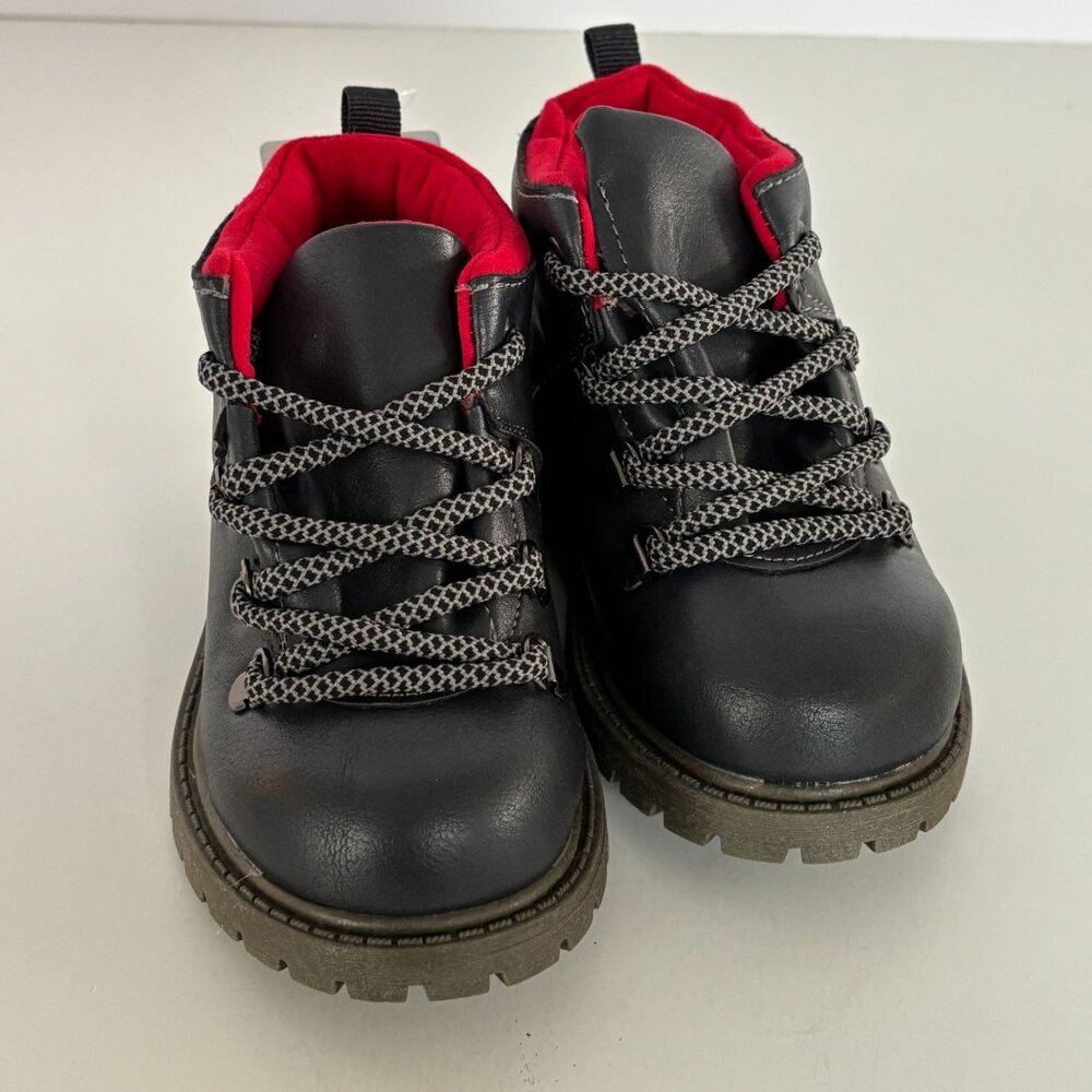 Carters Toddler Boys Ankle Boots Ralph Grey Fall Winter Lace Up Size 7 Shoes New - Picture 8 of 11